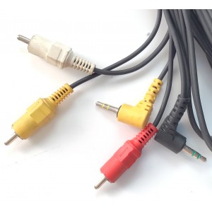 CABLES DE 3 RCA  A/V ( AMARILLO, BLANCO Y ROJO ) MACHO CON DOS AUXILIARES / COMPATIBLE CON DIFERENTES DISPOSITIVOS, MARCAS Y MODELOS